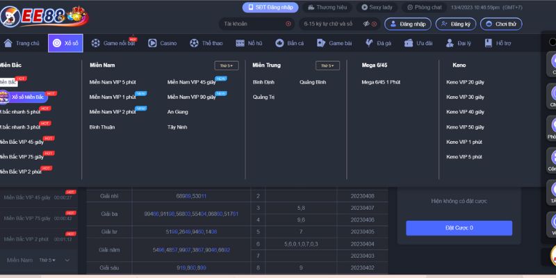 Thể loại game xổ số online
